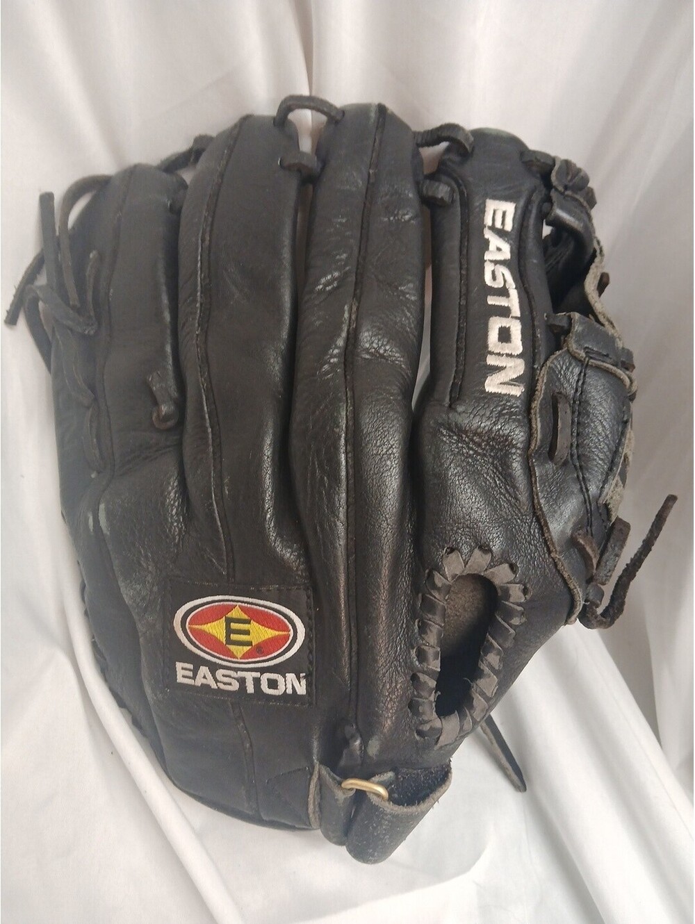 Easton Baseball Glove Mitt 12.5" ETX 125 B All Leather Black Left Used Condition
